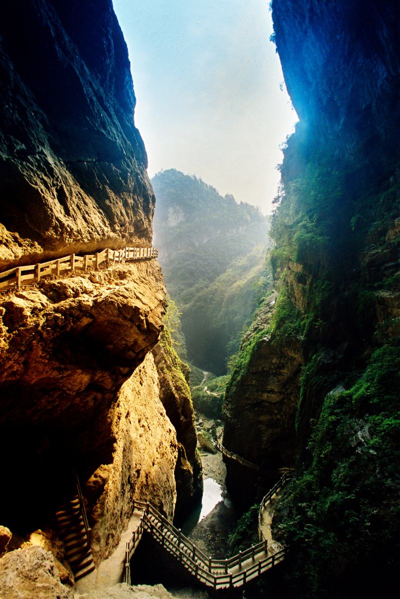 龙水峡地缝 峡谷地质奇观